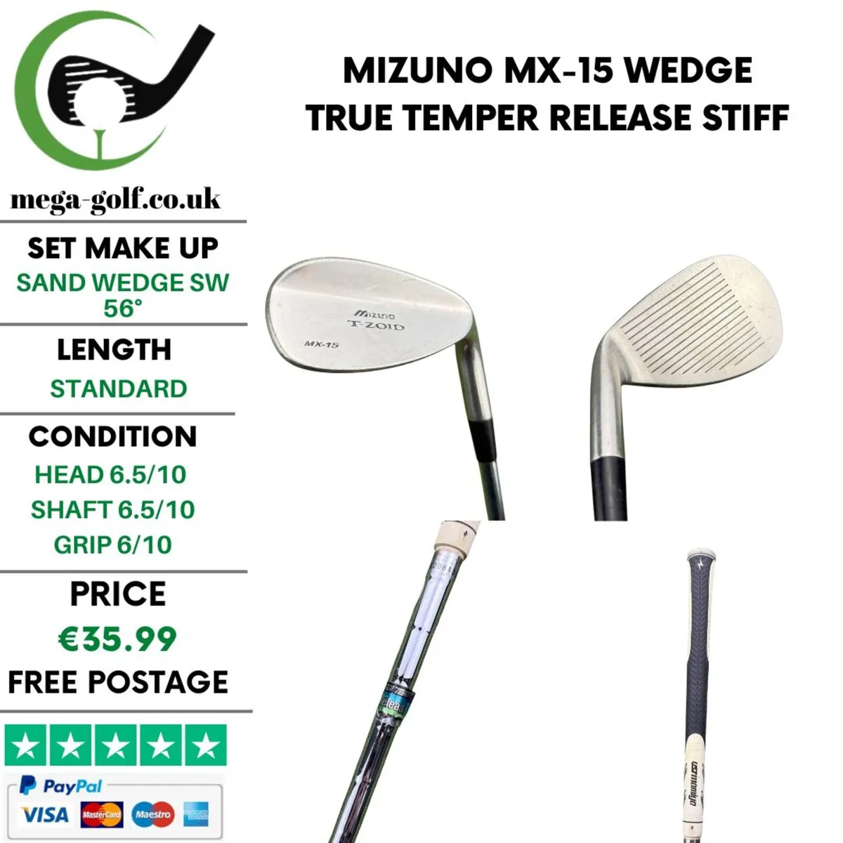Mizuno MX-15 Wedge Sw 56° / Stiff - Image 1