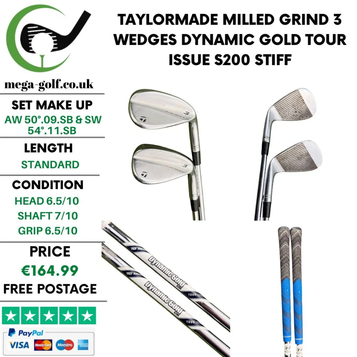 Taylormade Milled Grind 3 Wedges Set / Stiff - Image 1
