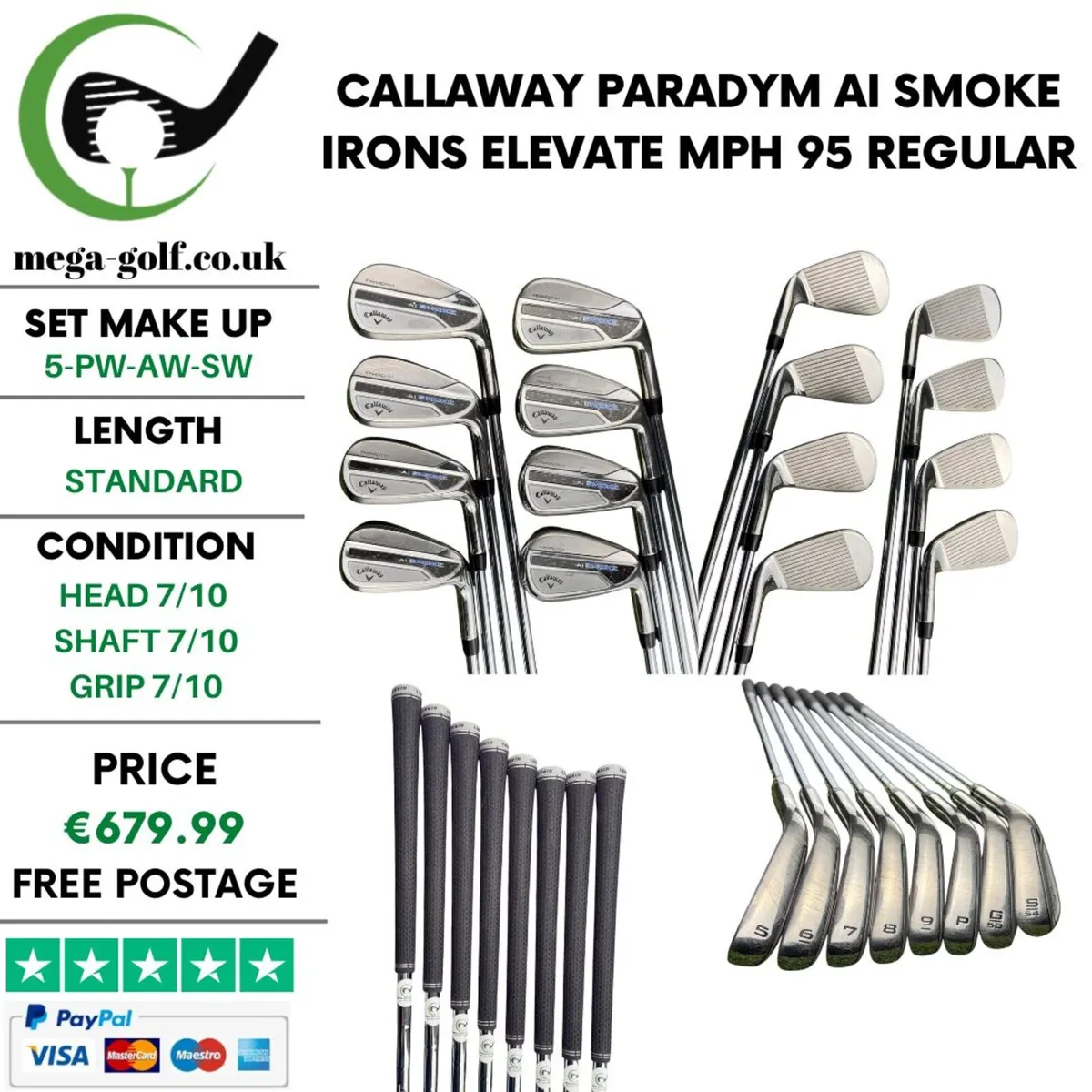 Callaway Paradym Ai Smoke Irons / 5-Pw-Aw-Sw - Image 1