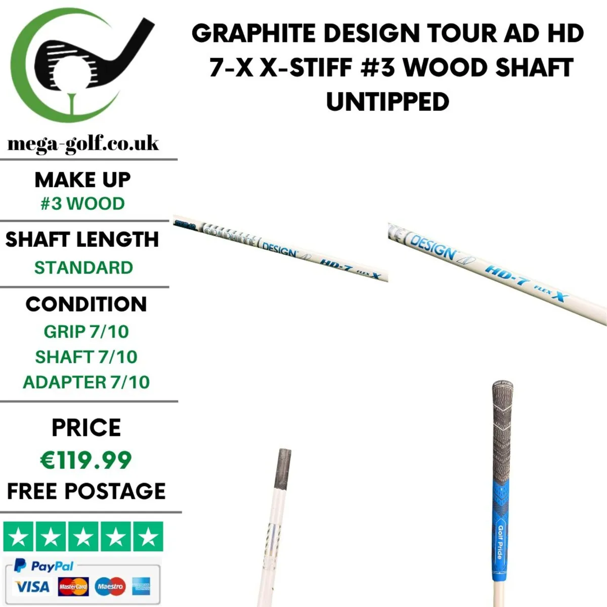 Graphite Design Tour AD HD 7-X X-Stiff #3 Wood - Image 1
