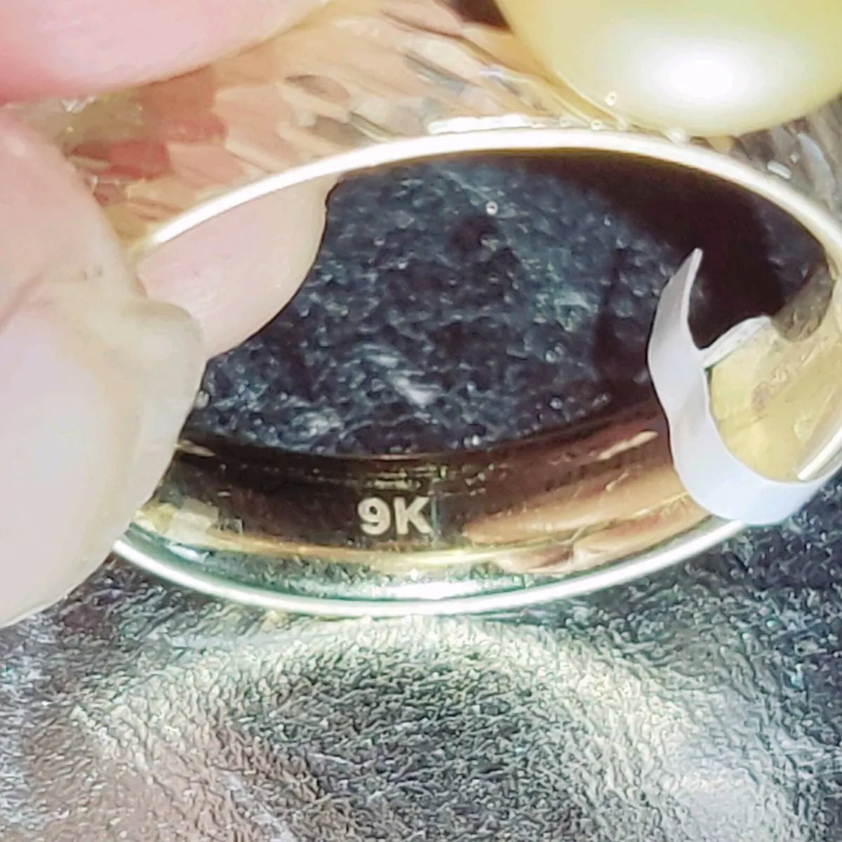 DEEP SEA CHAMPAYNE PEARL 9CT Gold CHUNKY New Ring - Image 2