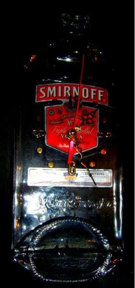 Vintage Smirnoff Bottle Wall Clock - Image 1