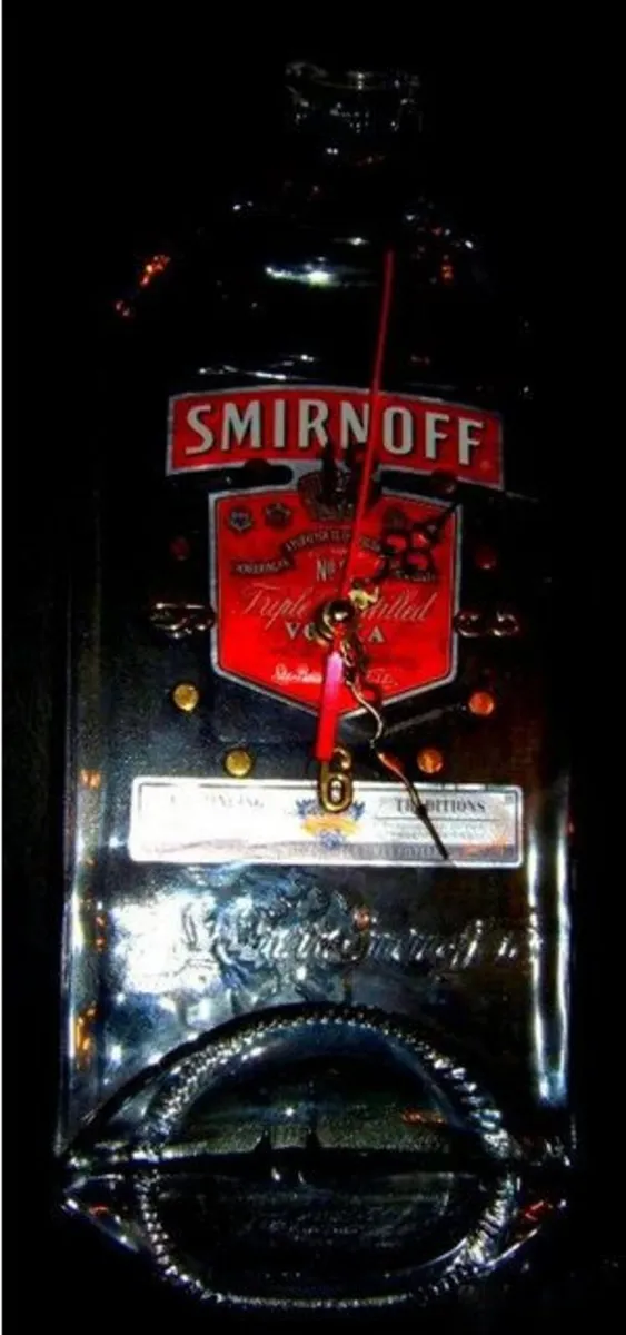Vintage Smirnoff Bottle Wall Clock - Image 3