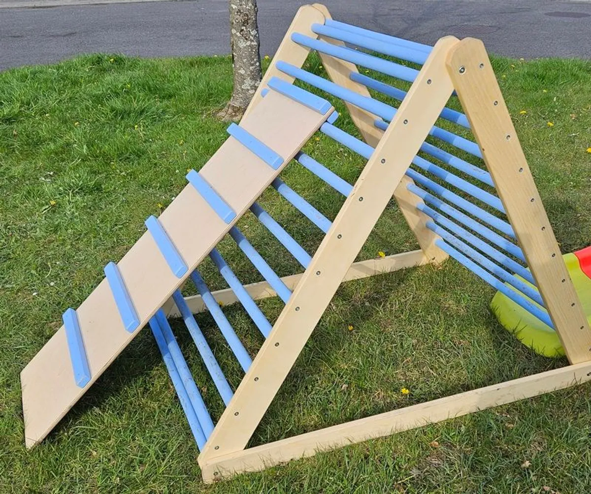 Slide and Climbing Frame (Pikler Triangle - Montessori approved) - Image 1