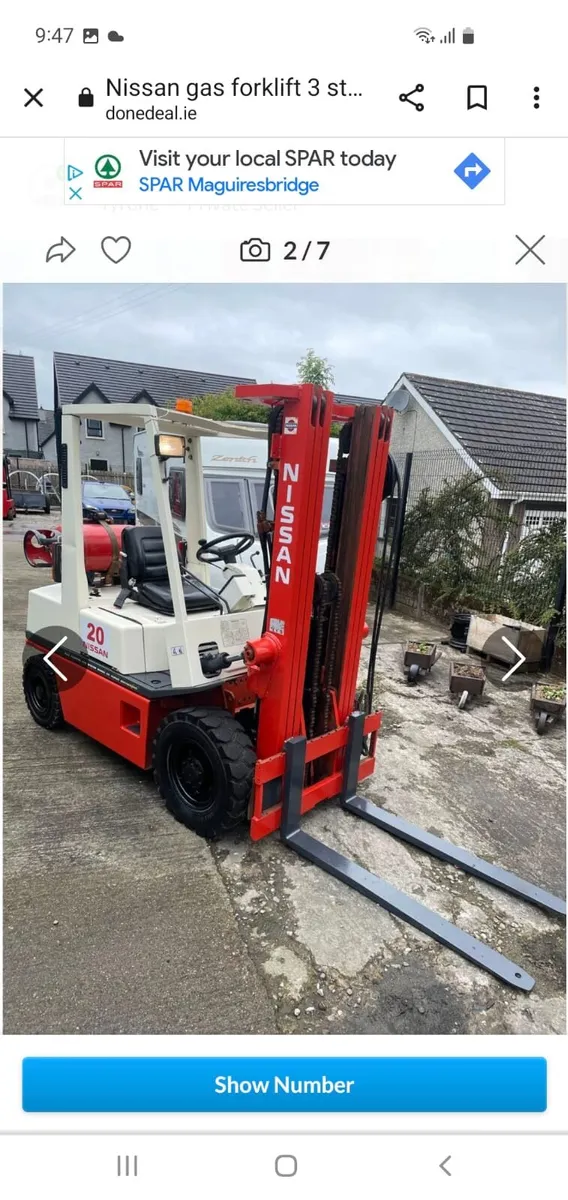 3.5 ton Nissan Gas forklift - Image 3