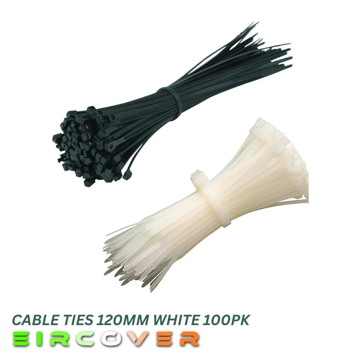 Heavy Duty White Cable Ties 120mm  White 100pk - Image 2