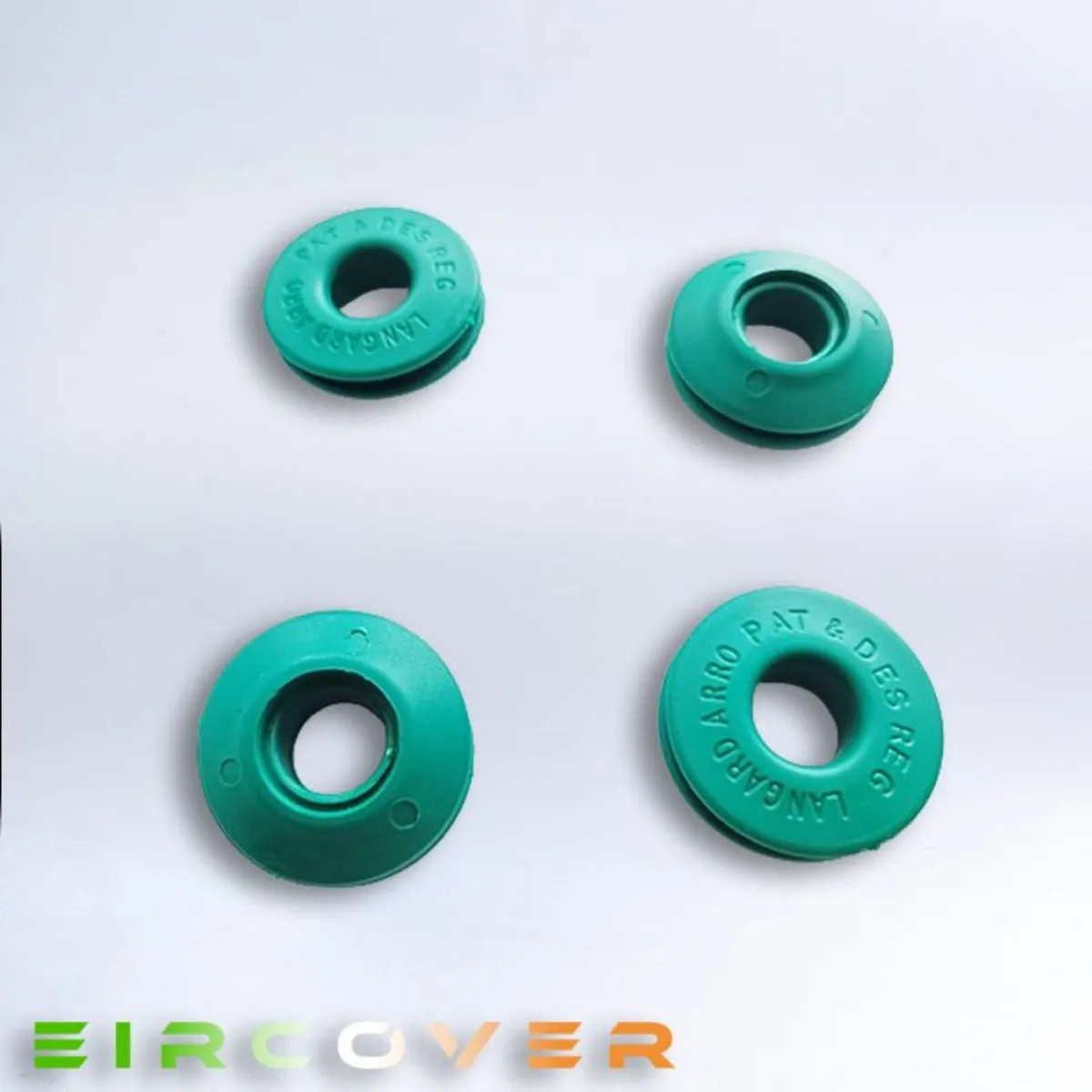 Green plastic eyelets  12mm - pack of 10 - Image 1