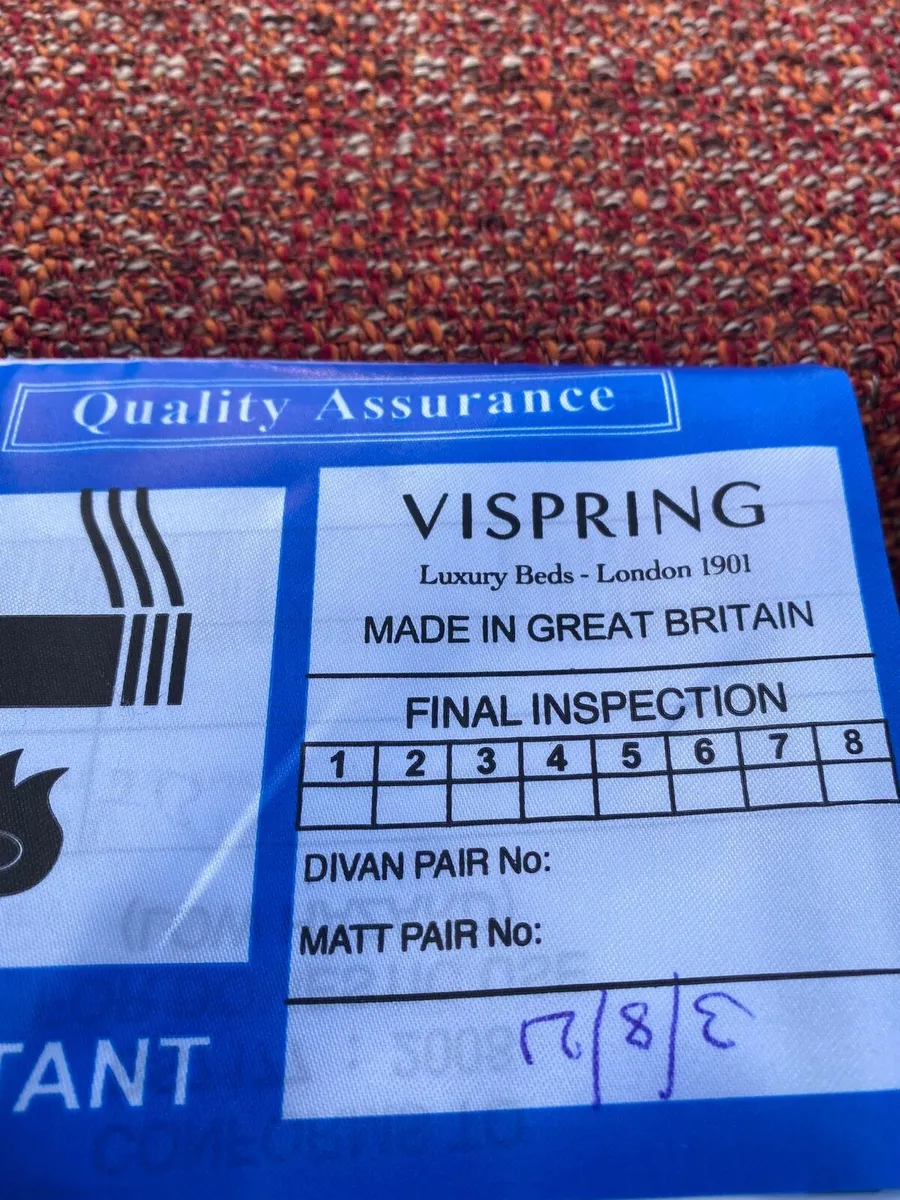 Vi spring double bed base ex display - Image 2