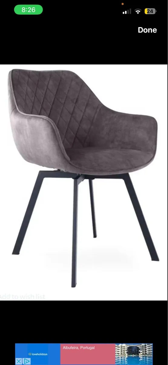Two swivel dining chairs - Image 2