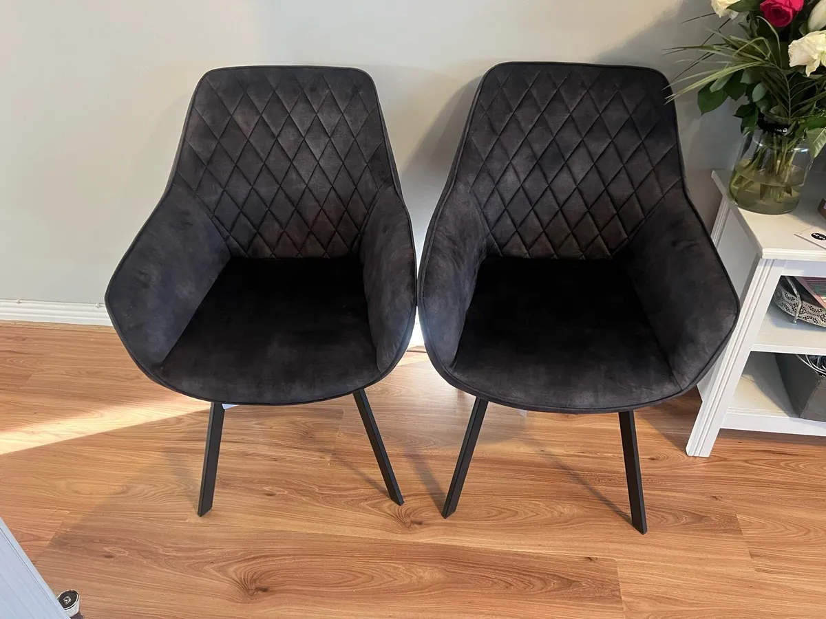 Two swivel dining chairs - Image 4