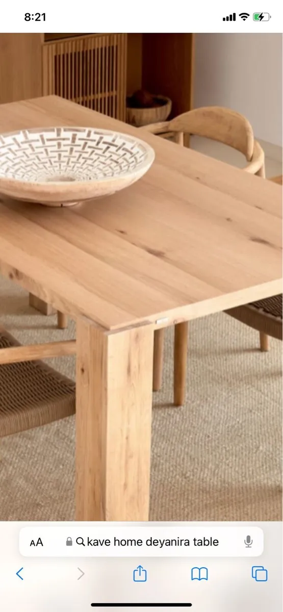 Kave home deyrenia oak kitchen table new - Image 4