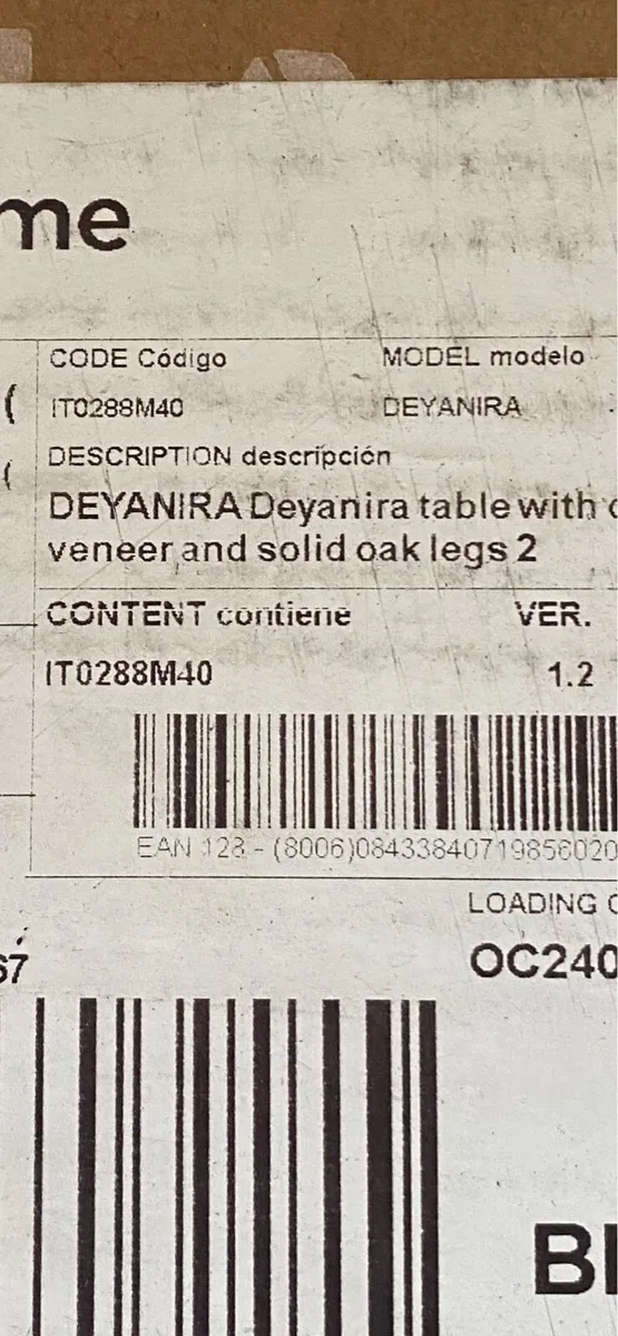 Kave home deyrenia oak kitchen table new - Image 2