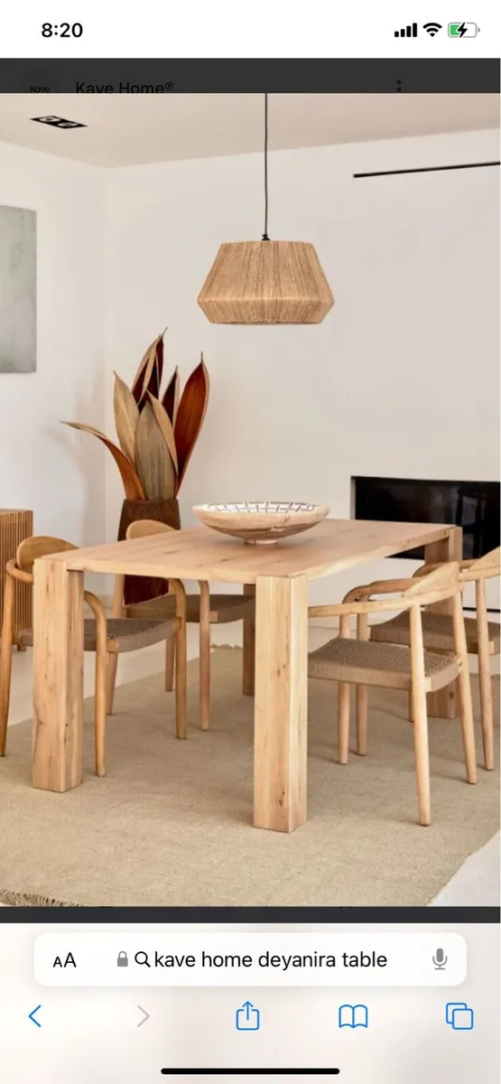 Kave home deyrenia oak kitchen table new - Image 3