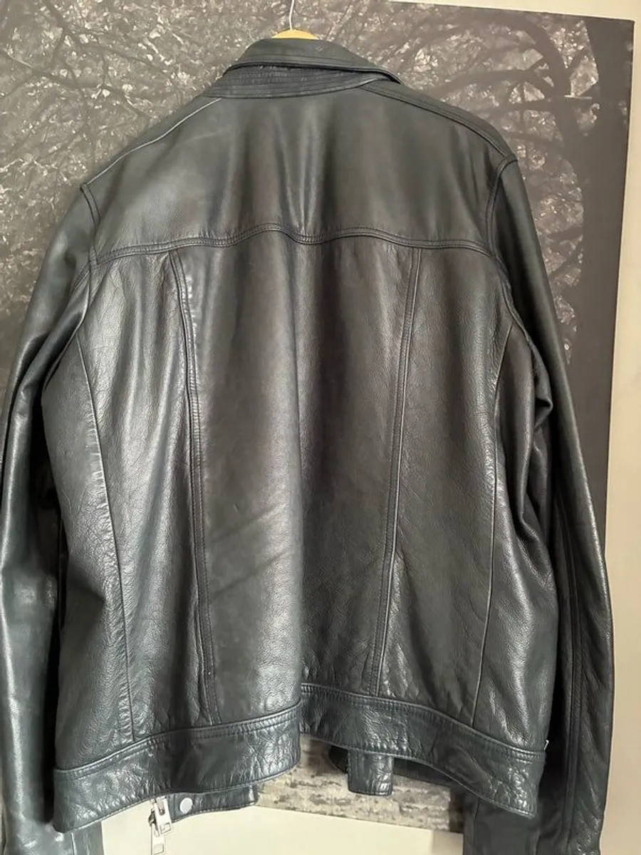 All saints men's leather jacket - Image 1