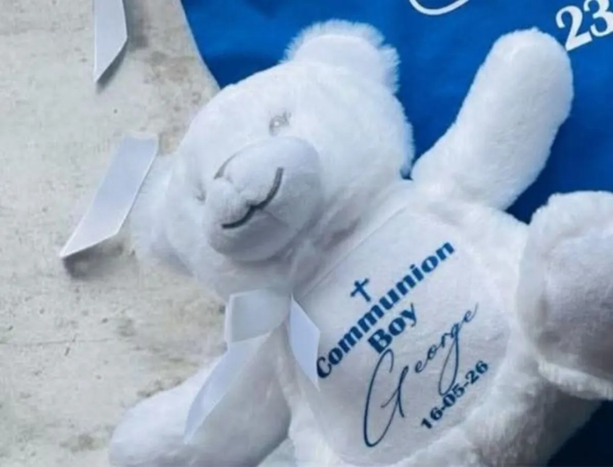 First Communion Teddy Bear George