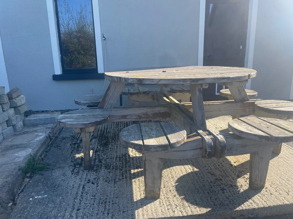 Wooden outside table - Image 1