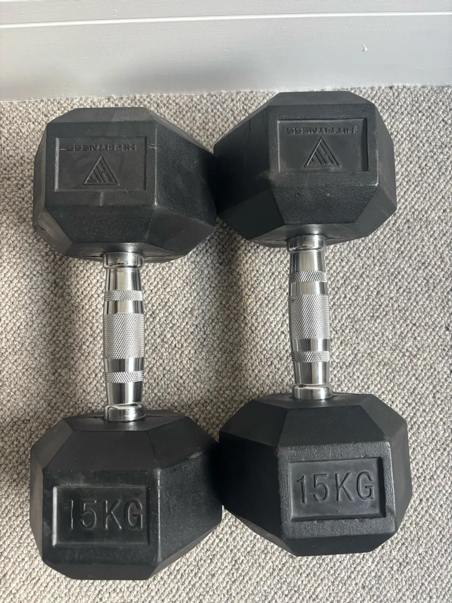 15kg Hex Dumbbells (Pair)
