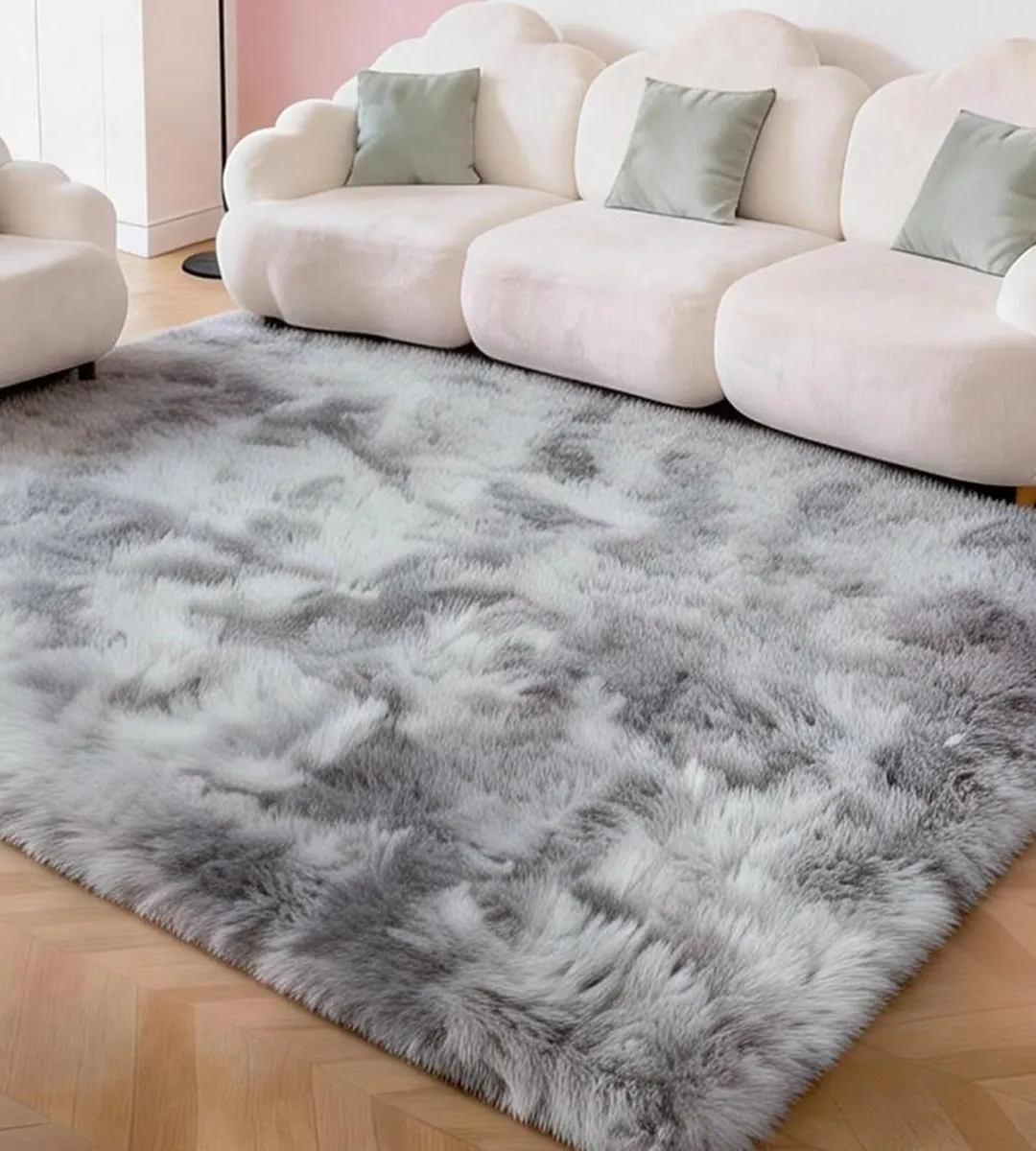 Rugs Living Room 160 x 230 cm Light Grey Washable - Image 1