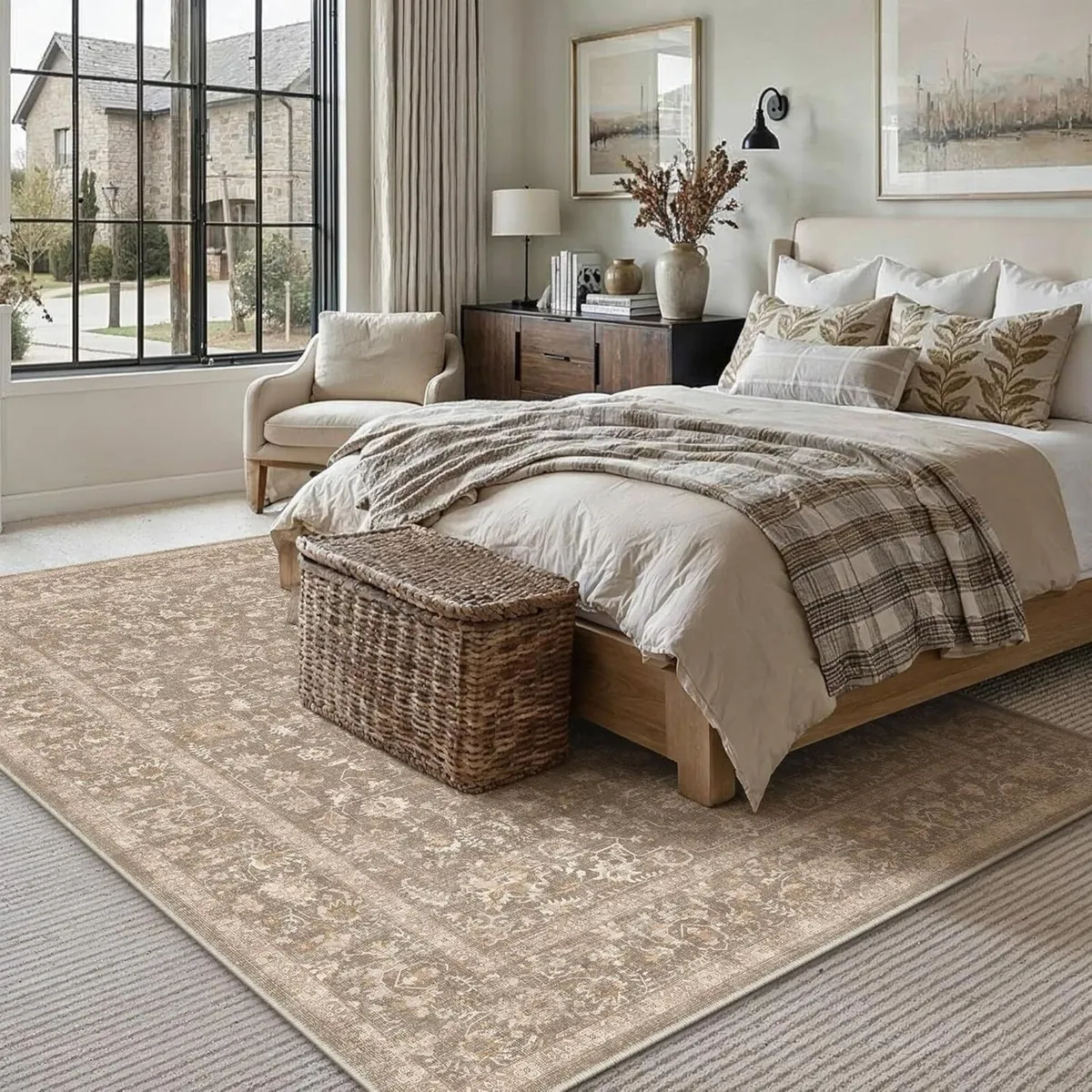 160x230 cm Washable Rugs Living Room Vintage - Image 4
