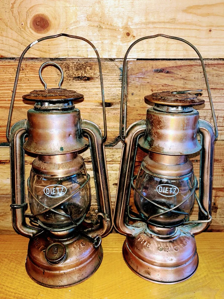 Pair of vintage copper lanterns - Image 1