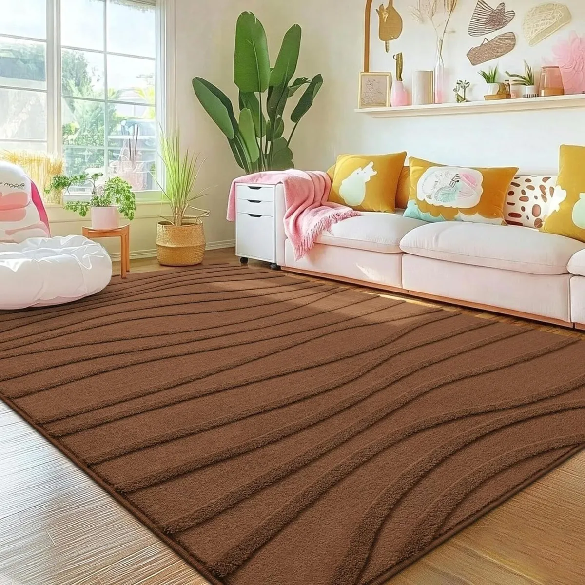 Rugs Living Room 160x220cm Soft Plush Wave - Image 1