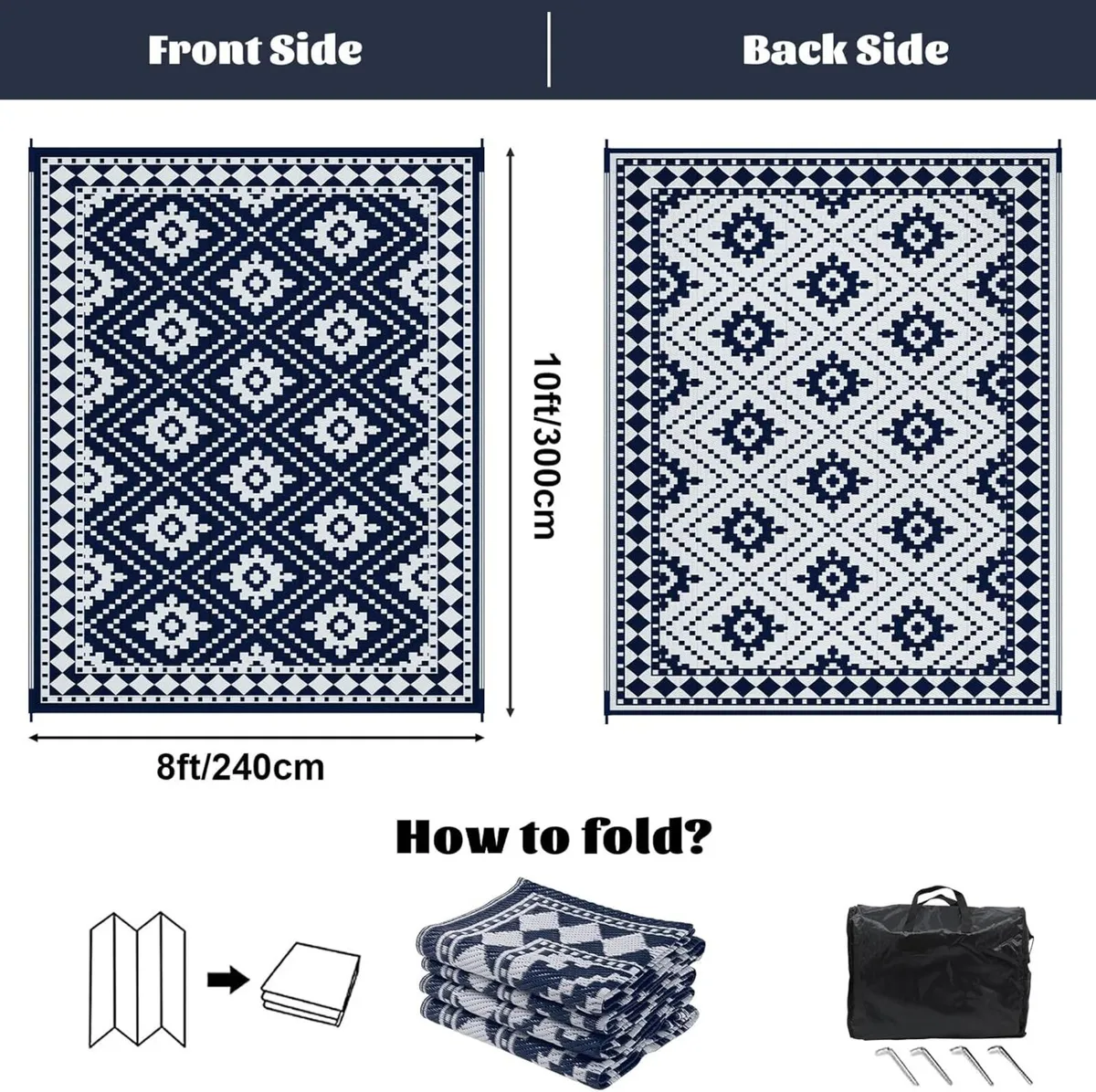 Waterproof Outdoor Rug Weather and UV Resistant - Image 2