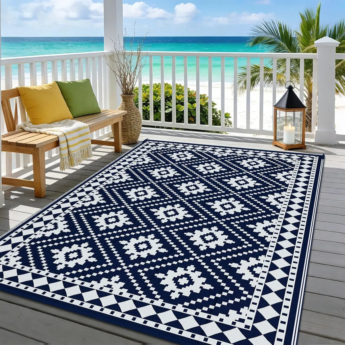 Waterproof Outdoor Rug Weather and UV Resistant - Image 1