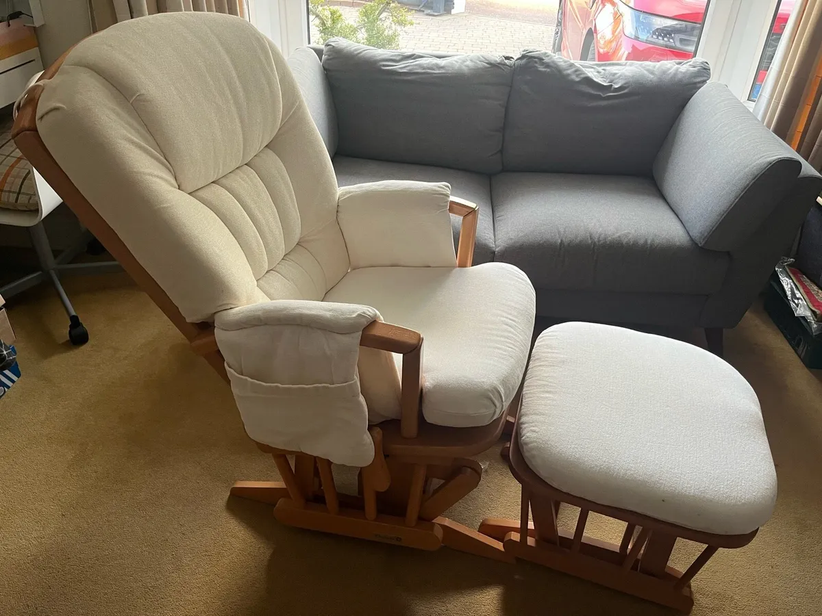 Mamas & Papas nursing chair & foot stool - Image 1