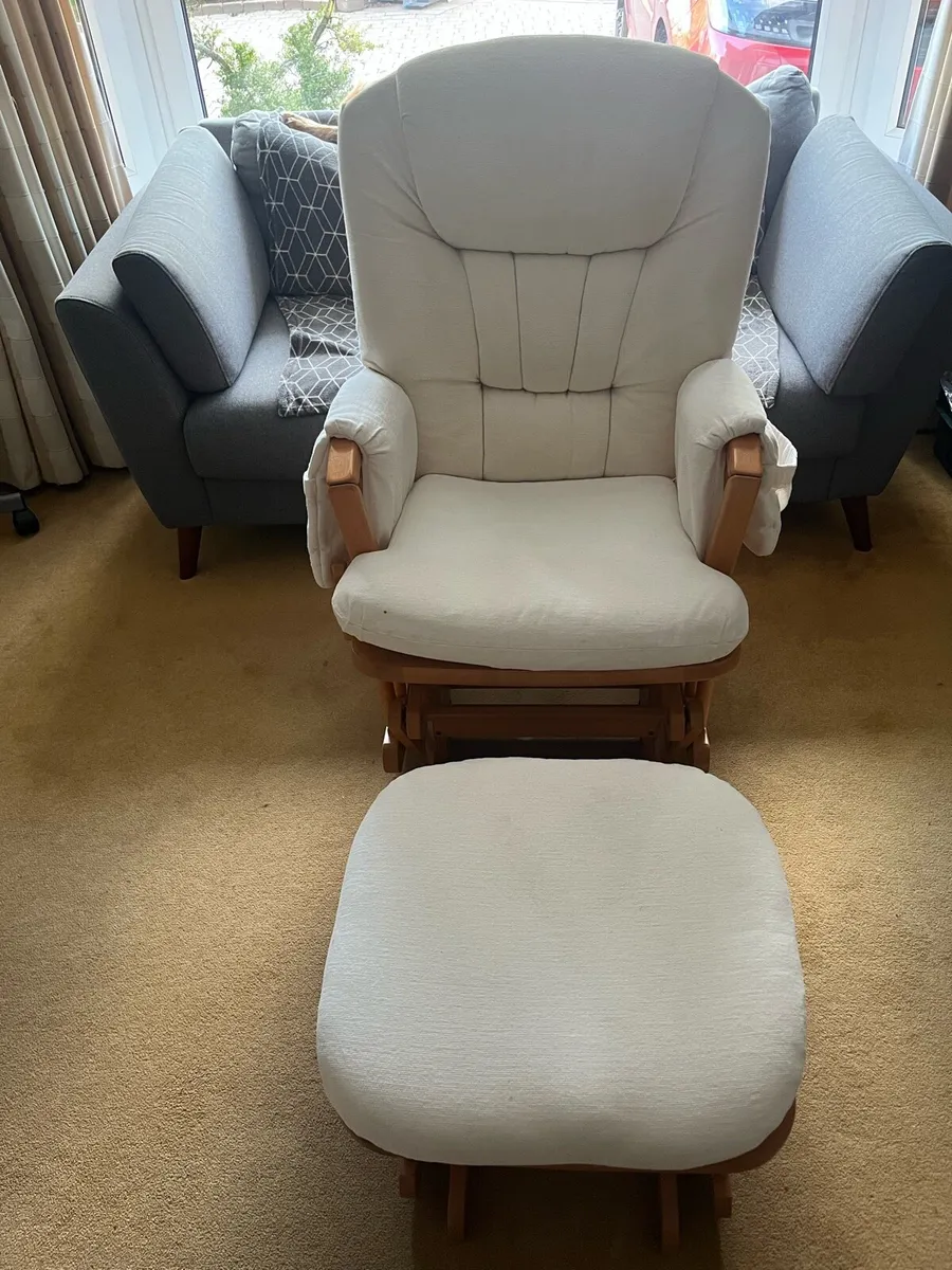 Mamas & Papas nursing chair & foot stool - Image 2