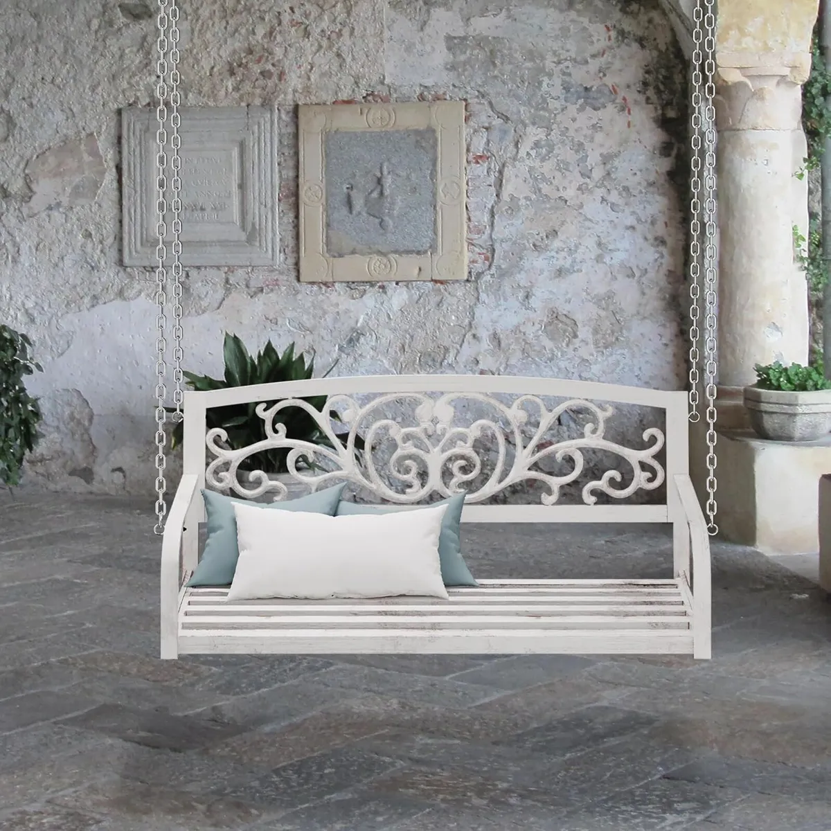 Swing Bench Suspension Hanging 2 Seater Garden - Image 2