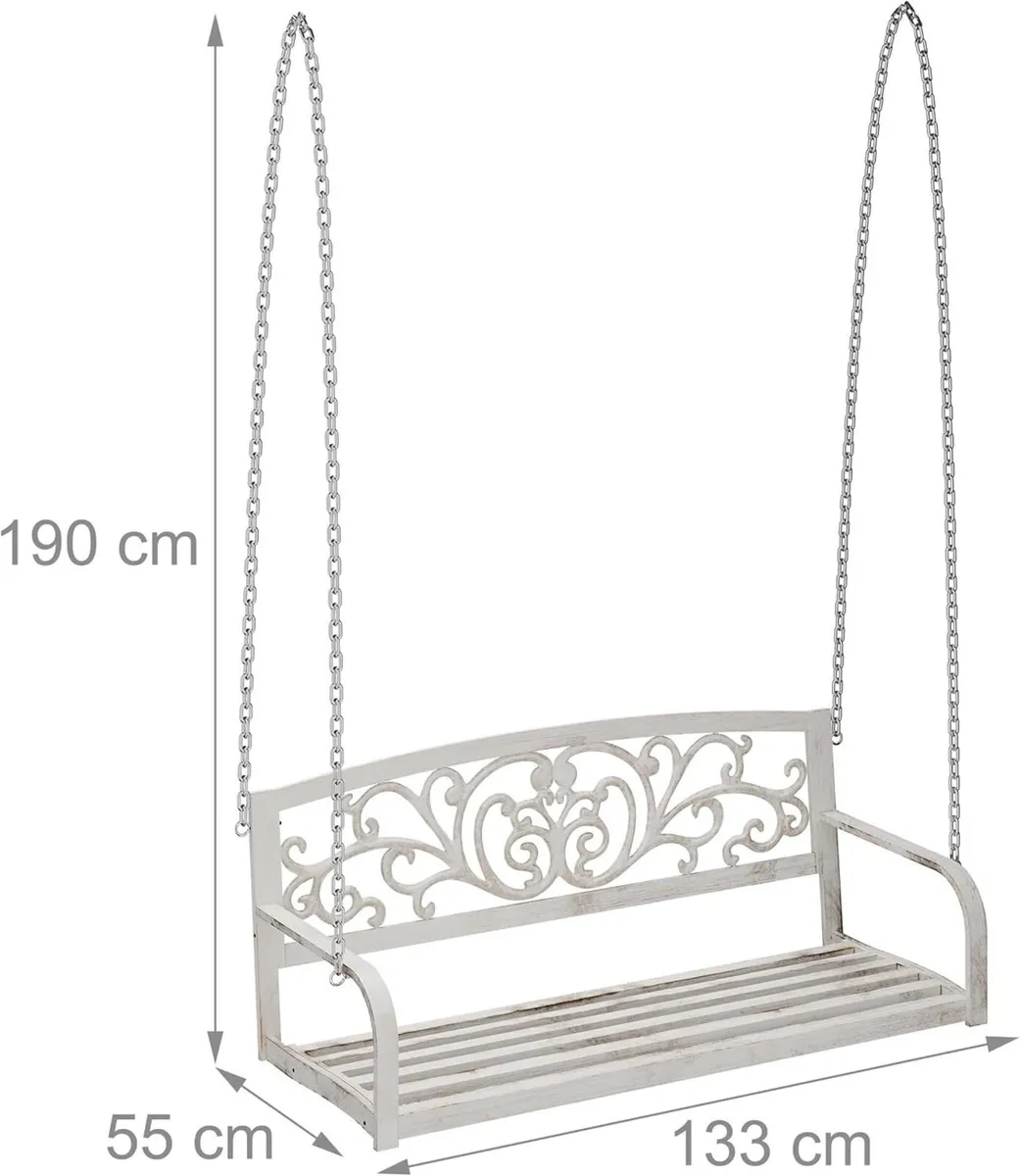 Swing Bench Suspension Hanging 2 Seater Garden - Image 3