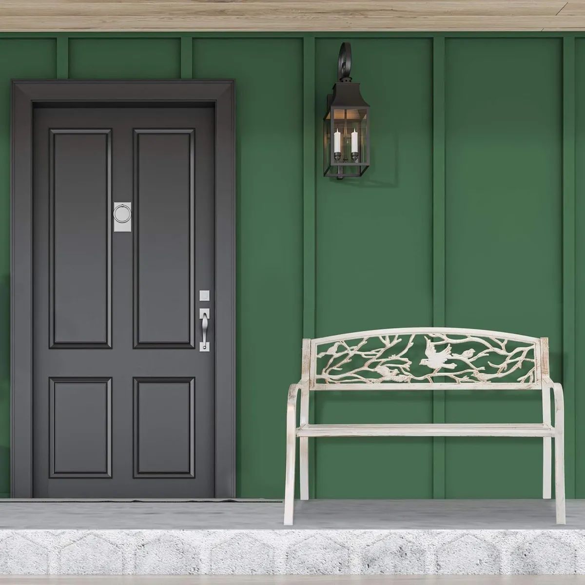 garden bench bird design 2 seater vintage and - Image 2