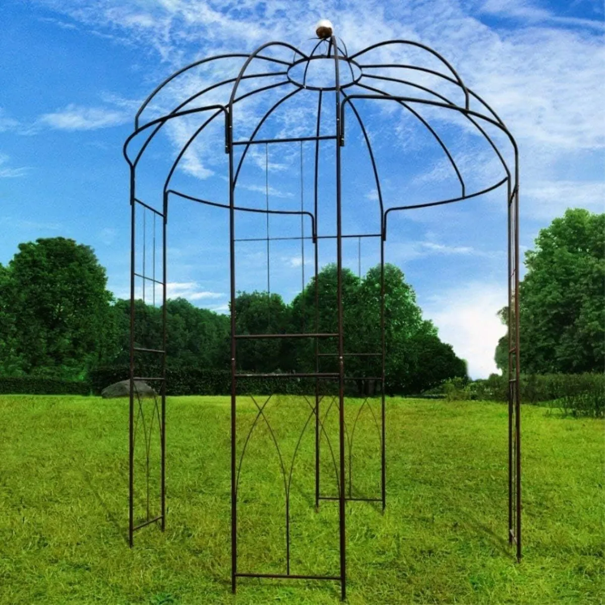® French Style 4-Sided Birdcage Shape Metal - Image 4
