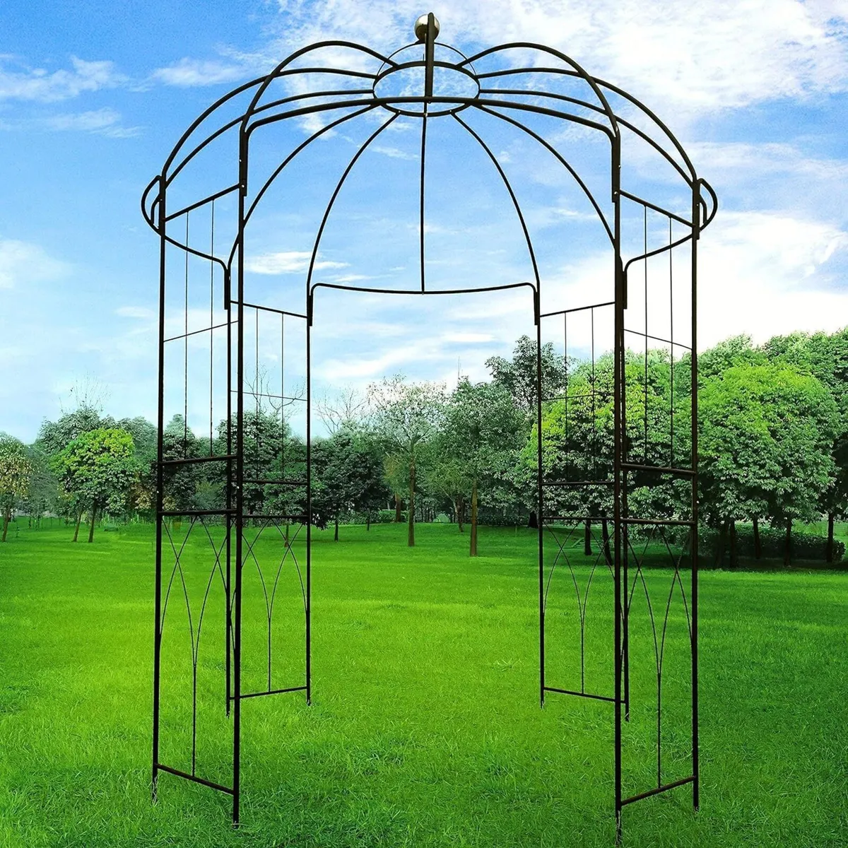 ® French Style 4-Sided Birdcage Shape Metal - Image 2