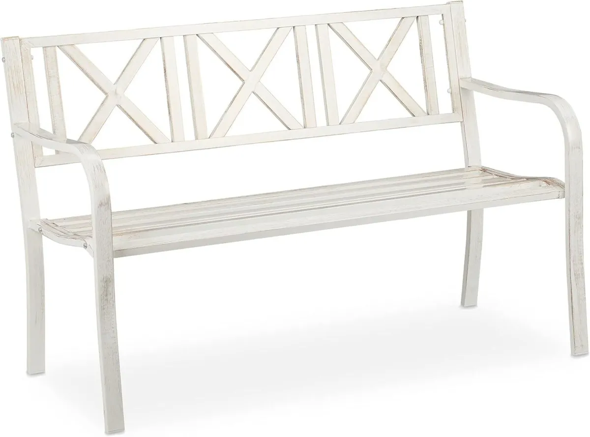 garden bench 2 seater outdoor seating made of - Image 1
