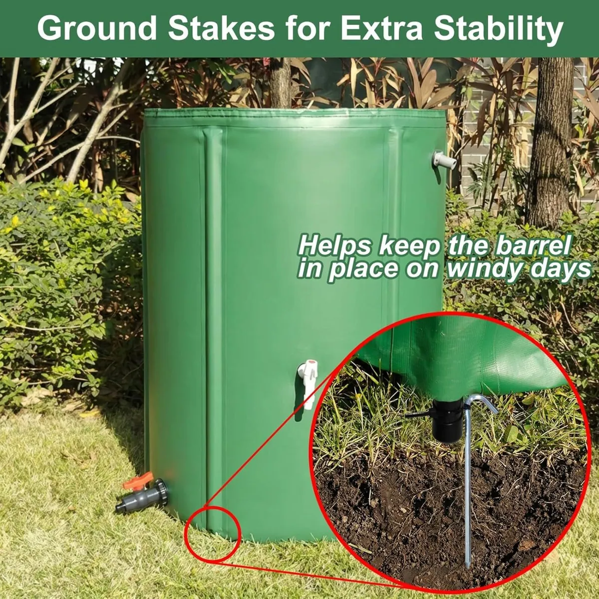 Collapsible Water Butt 380l Foldable Rainwater - Image 3