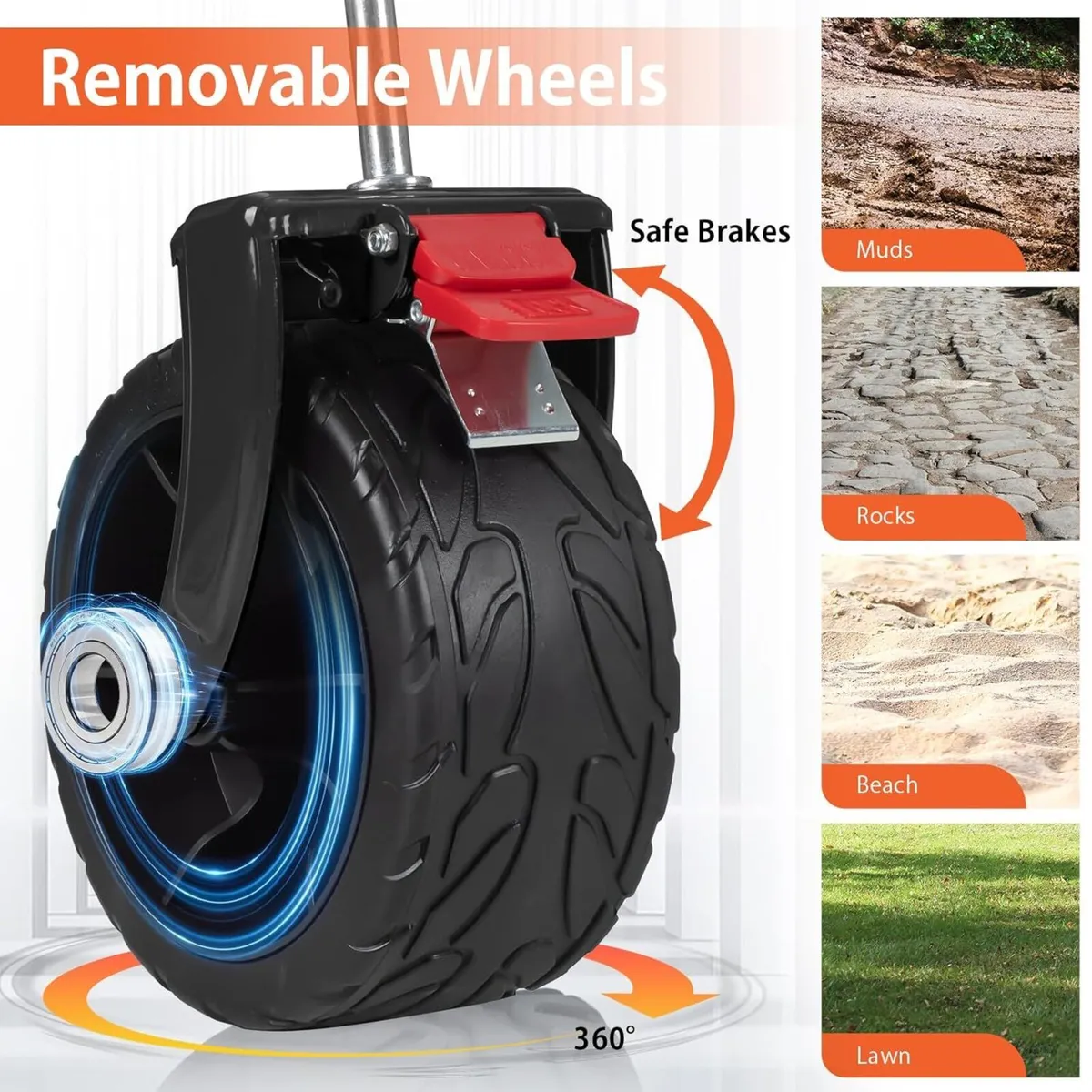 200L Festival Trolley on Wheels with Brakes - Image 4