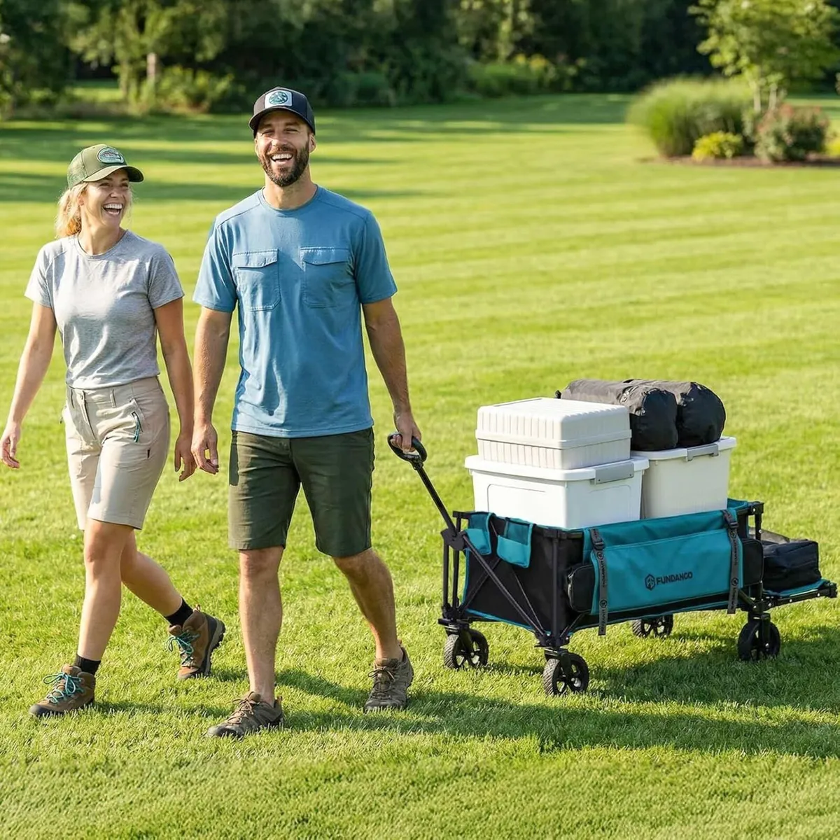 200L Folding Camping Festival Trolley on Wheels - Image 2