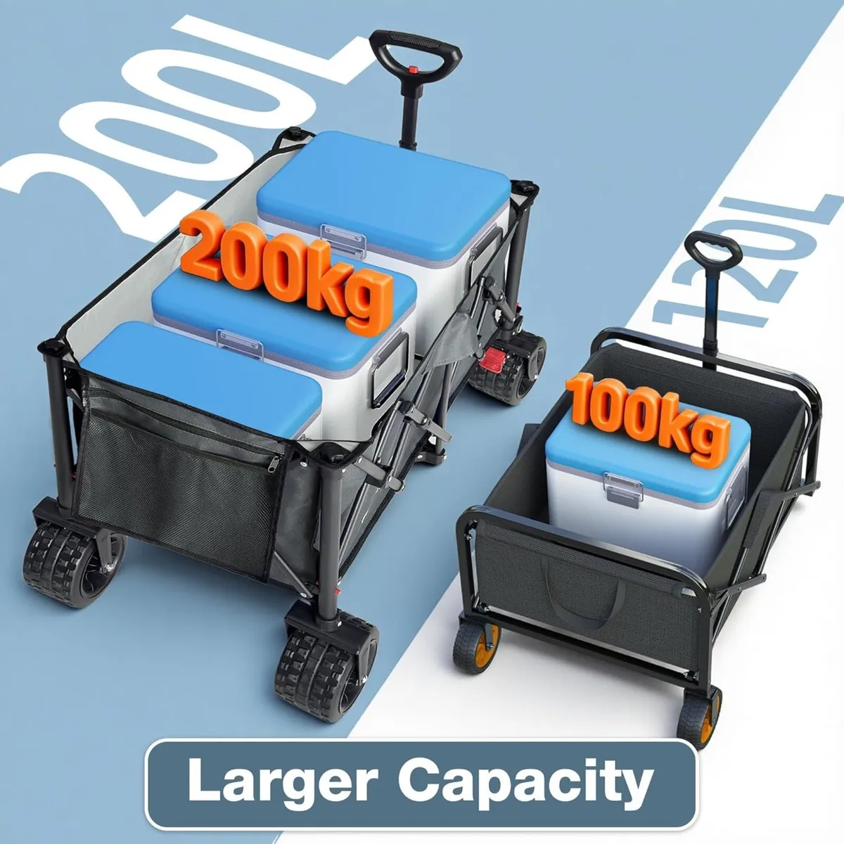 200L Festival Trolley on Wheels 200KG Folding - Image 3