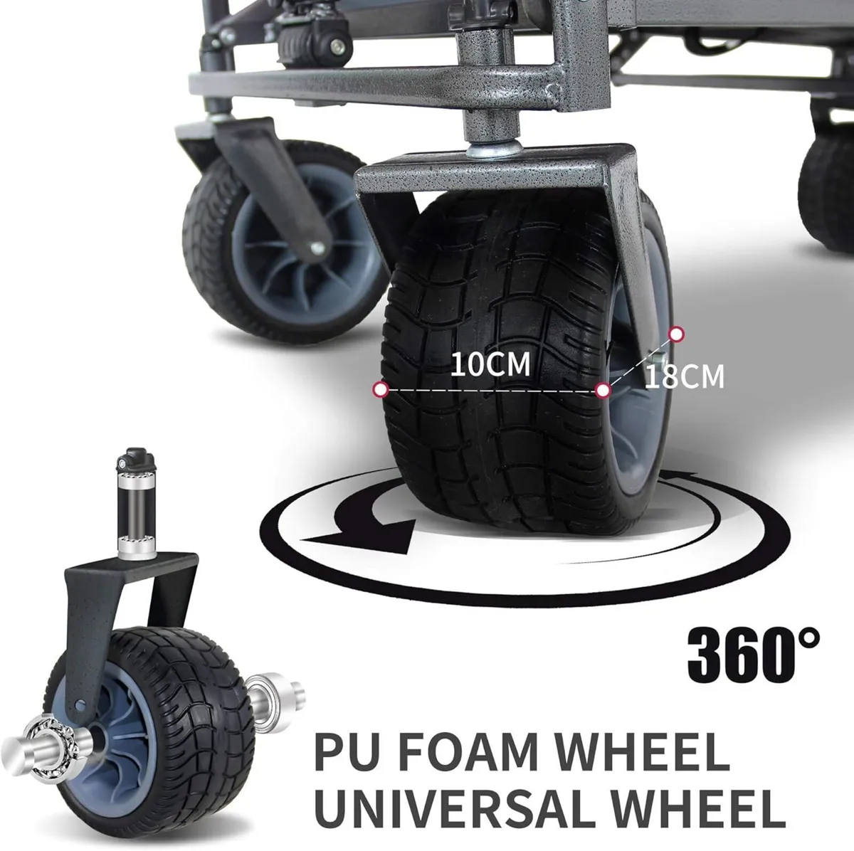 Garden Collapsible Wagon All-terrain Trolley - Image 4