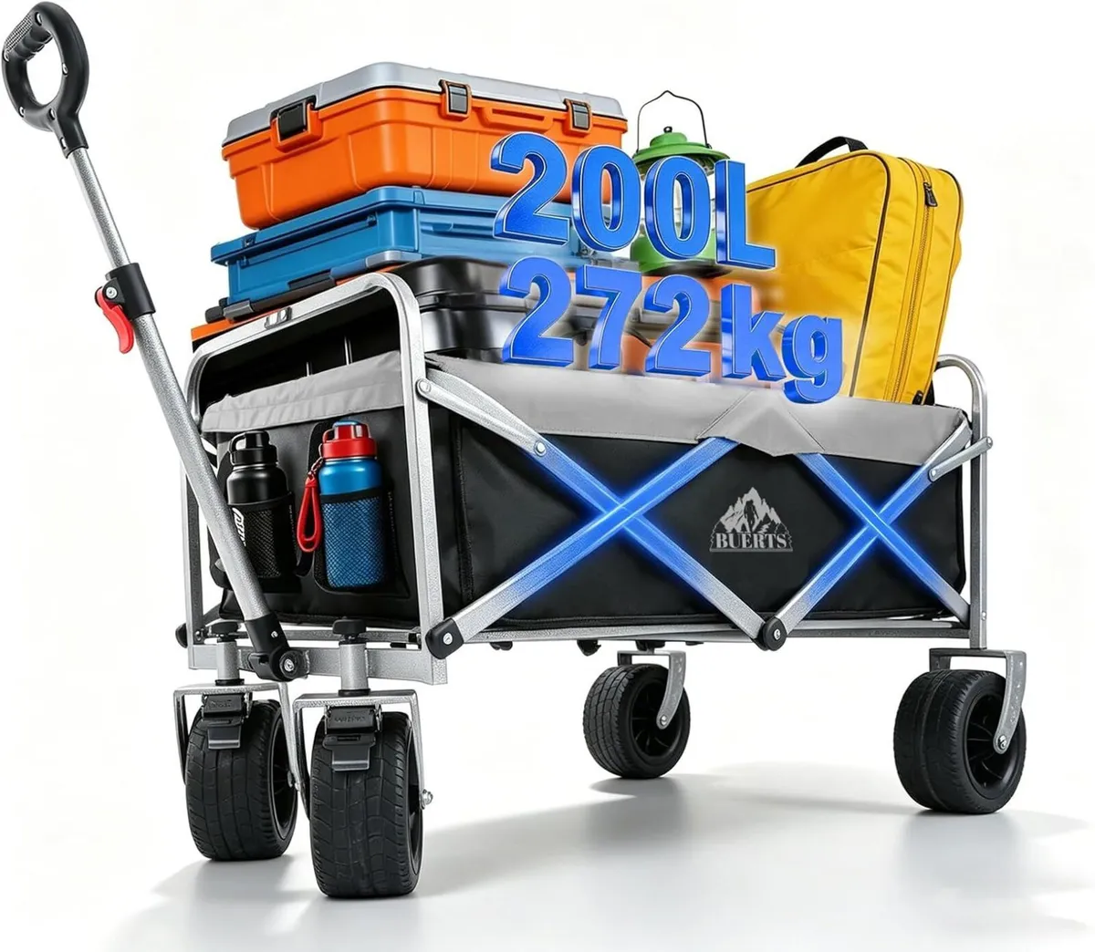 Festival Wagon Foldable Cart with Brakes 272KG - Image 1