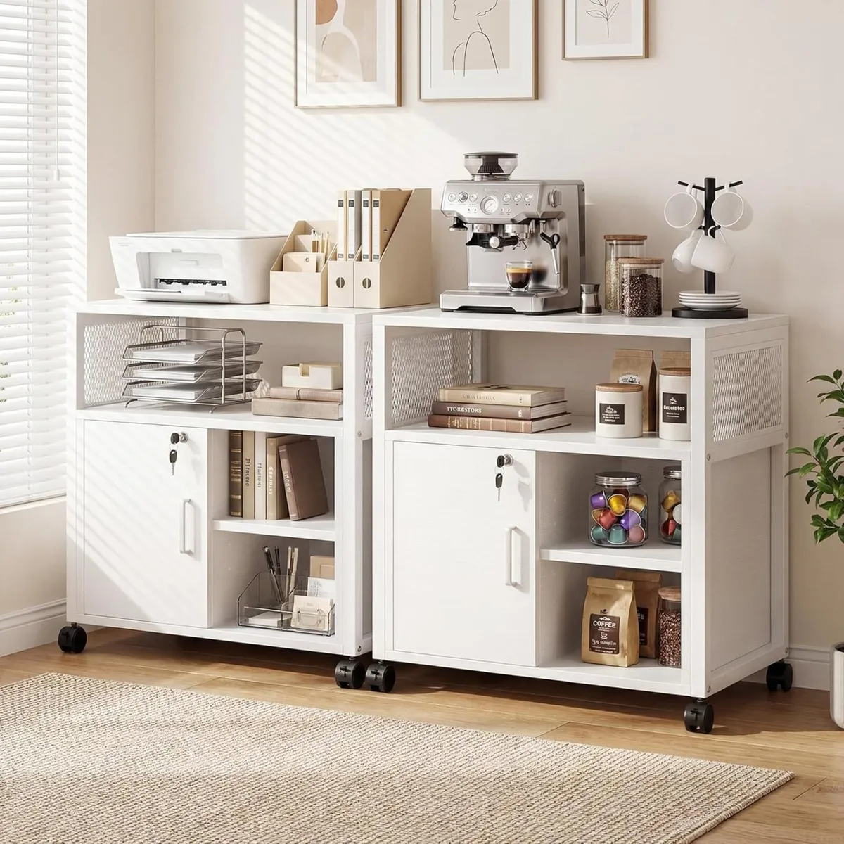 Rolling File Cabinet Lateral Filing on Wheels - Image 2