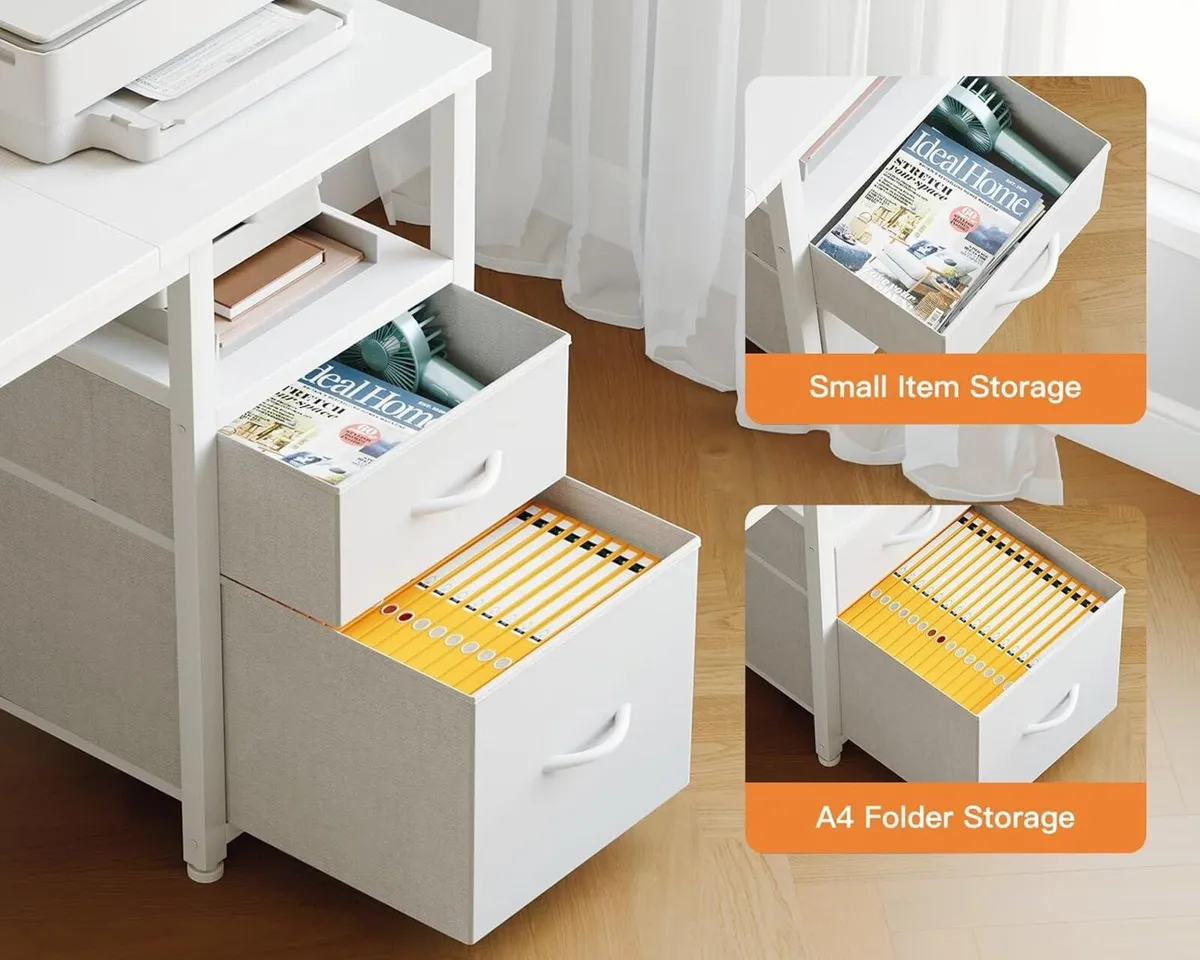 Computer Desk with Drawers 140x80 cm Corner - Image 4