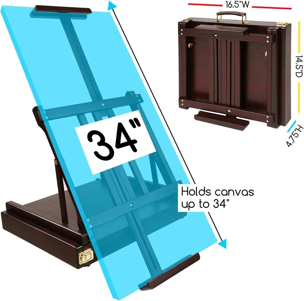 Studio Sketchbox Table Easel with Storage - - Image 2