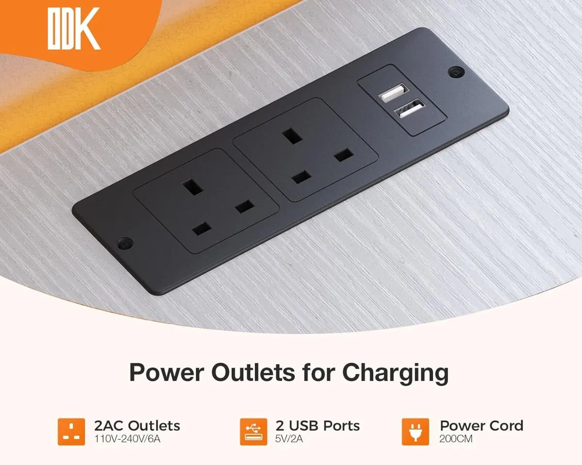 Corner Desk with Drawers Reversible L Shaped - Image 4