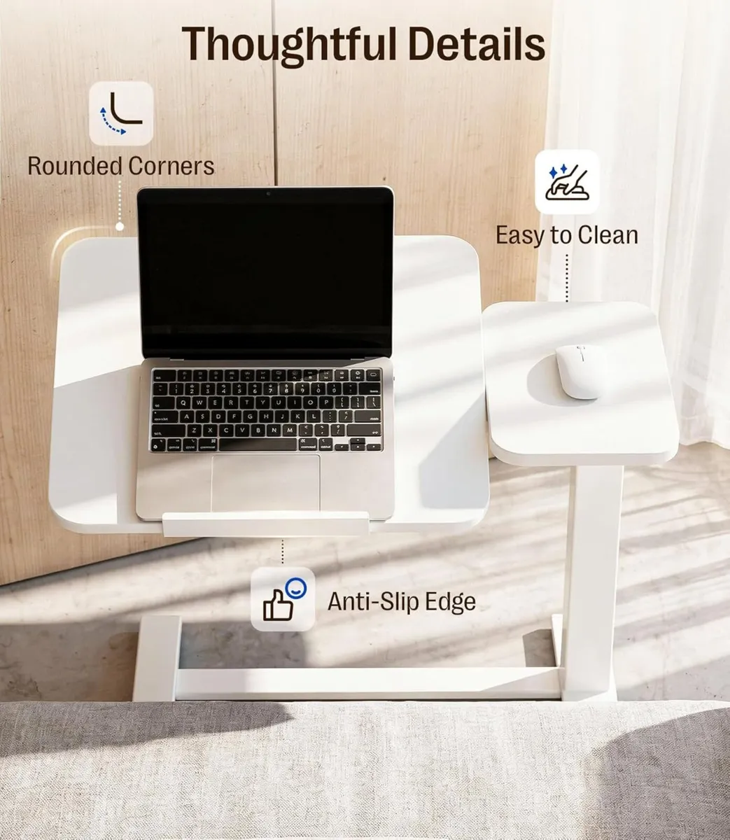 Fit Dual Overbed Table with Wheels C-Shape Height - Image 4