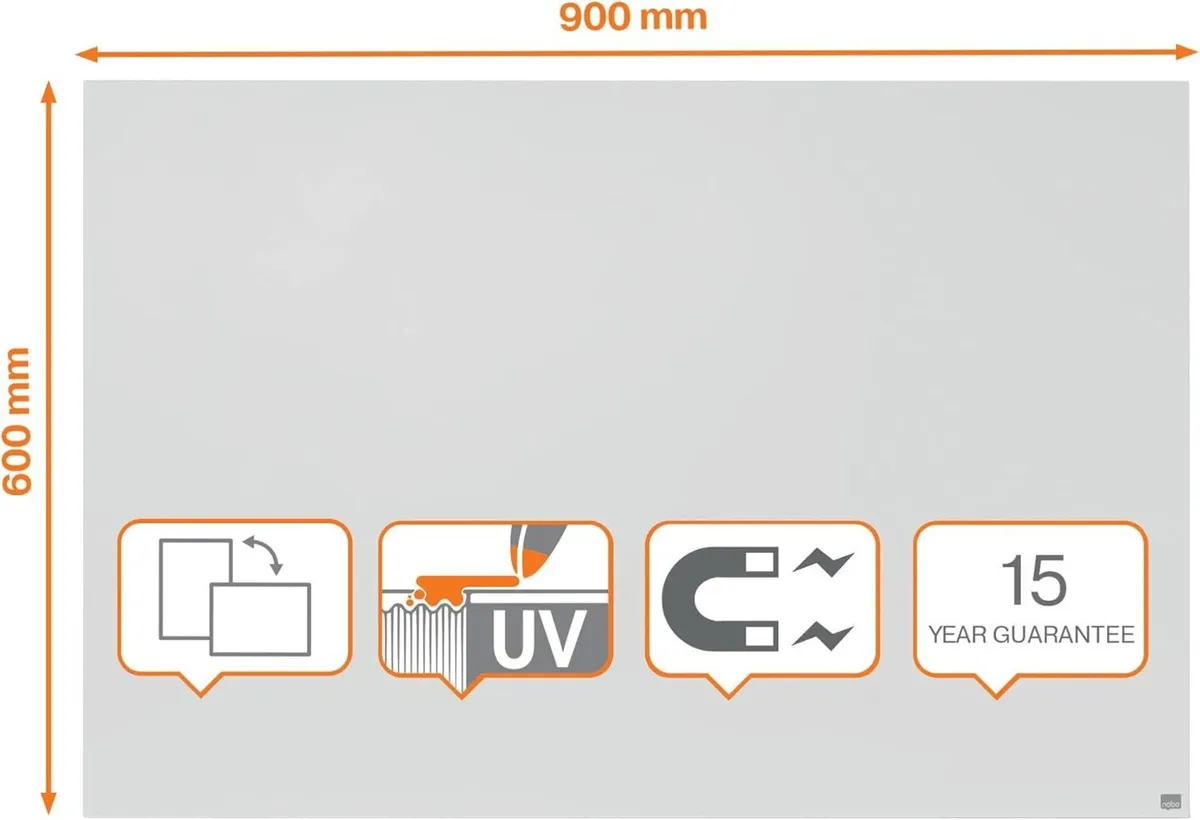 Infinity Frameless Magnetic Whiteboard 900 x - Image 3