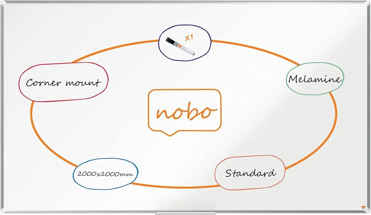 Melamine Whiteboard Non-Magnetic x 1000mm - Image 1