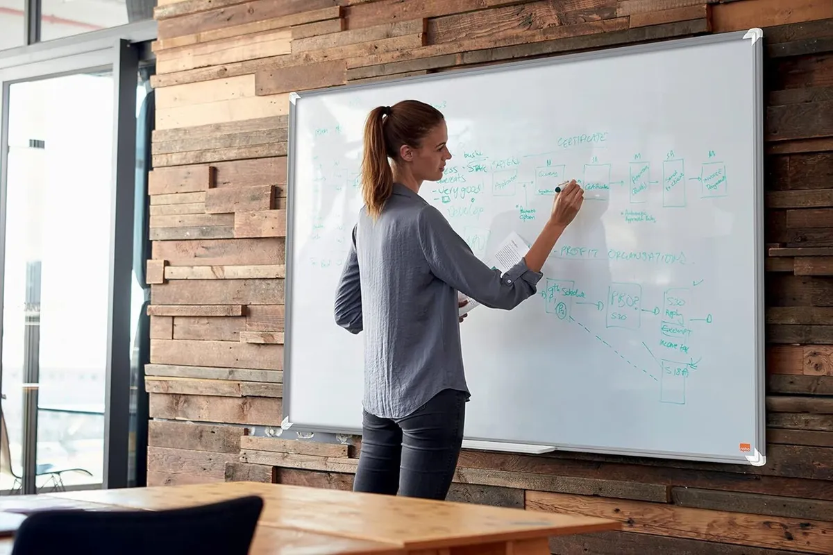 Melamine Whiteboard Non-Magnetic x 1000mm - Image 2