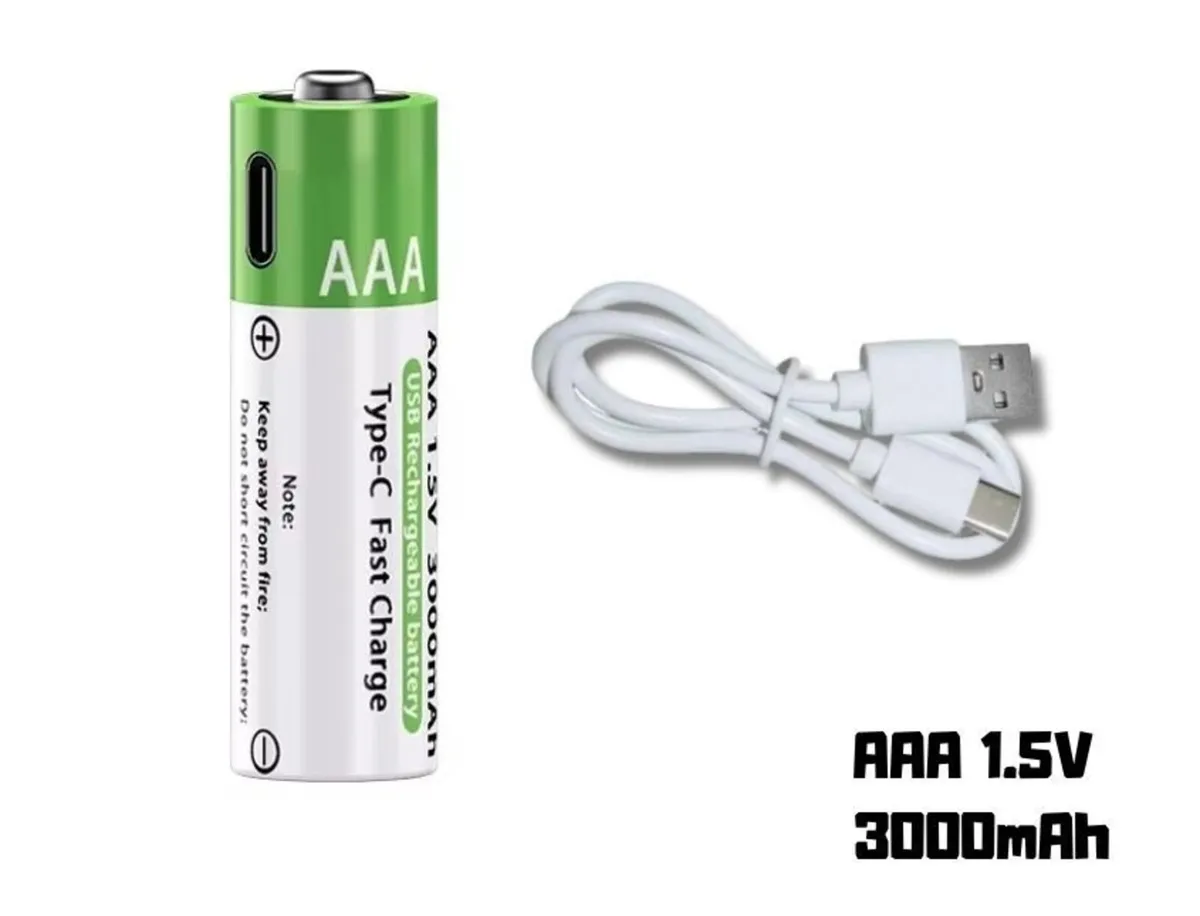 AAA Rechargeable Battery USB 1.5V - Image 1